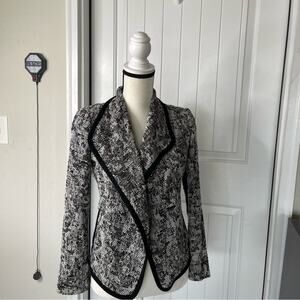 Vince open front‎ drape boucle sweater cardigan blazer jacket size 2